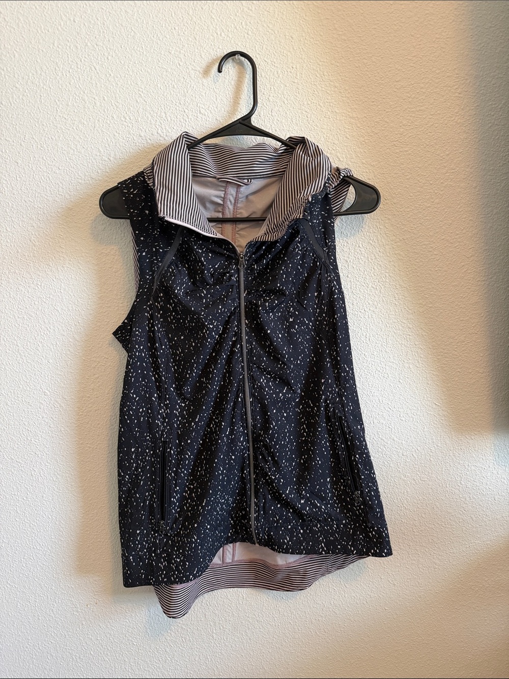 lululemon athletica Black Speckled Hooded Vest
